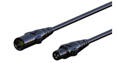 AMR III MALE 1.5FT BLACK, w/DUSTCAP